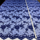 Embroidered Lace Fabric 100% Polyester Net Mesh 52"