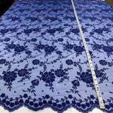 Embroidered Lace Fabric 100% Polyester Net Mesh 52"