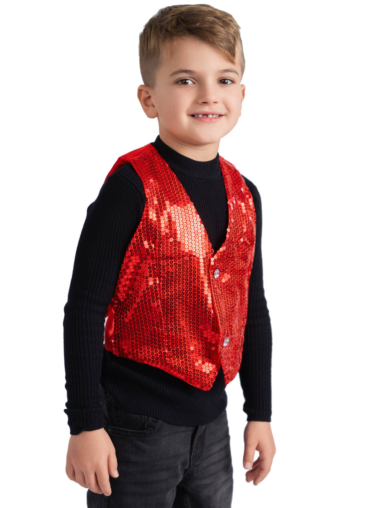 Red Sequined Vest Costume