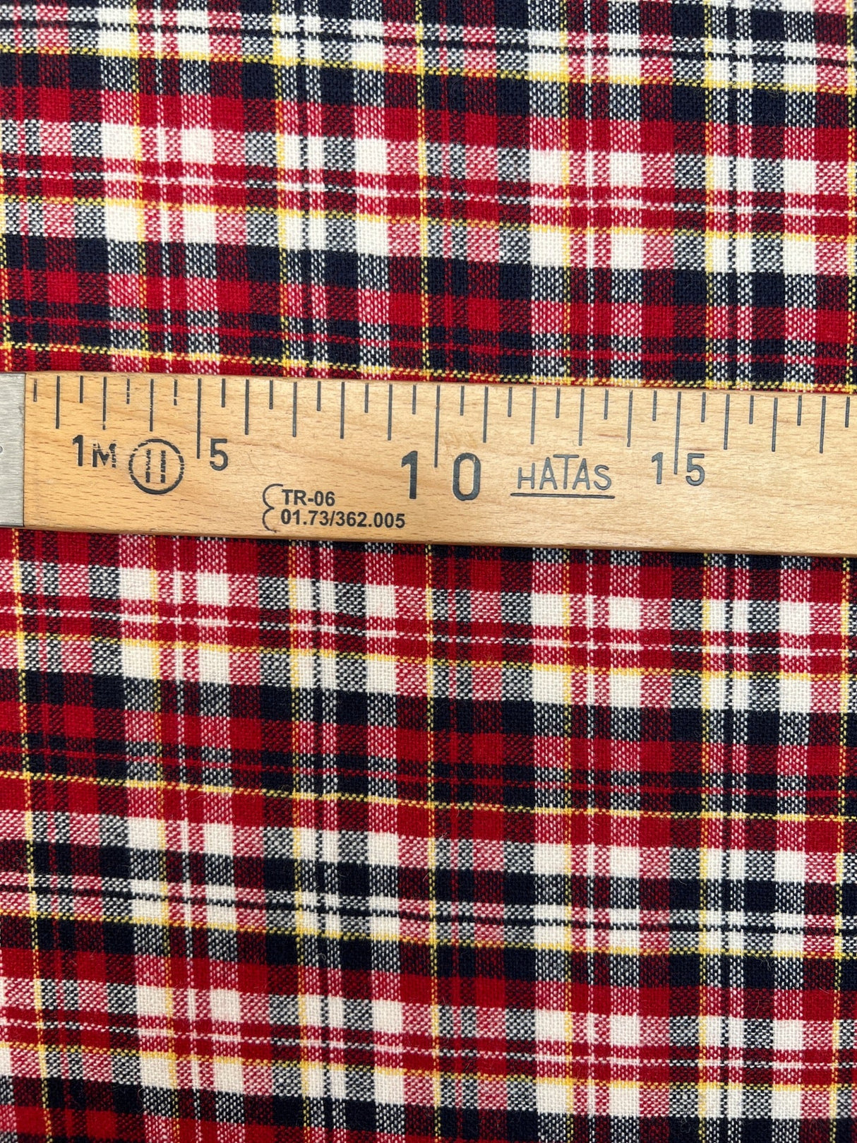 Wool Checked Woven Fabric