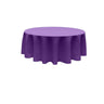 96" Round Poly Poplin Seamless Tablecloth Polyester Fabric - Round, Seamless, 96" Diameter (1 Piece)