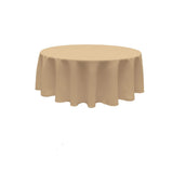 96" Round Poly Poplin Seamless Tablecloth Polyester Fabric - Round, Seamless, 96" Diameter (1 Piece)