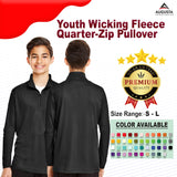 Augusta Sportswear® Youth Wicking Fleece Quarter-Zip Pullover