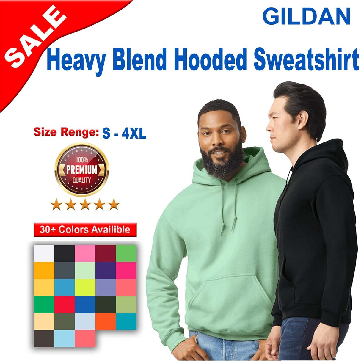 Gildan® Heavy Blend Hooded Long Sleeve Sweatshirt
