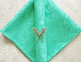 Jacquard Cloth Dinner Napkin Sample 20x20 Tiff Blue/Aqua Blue