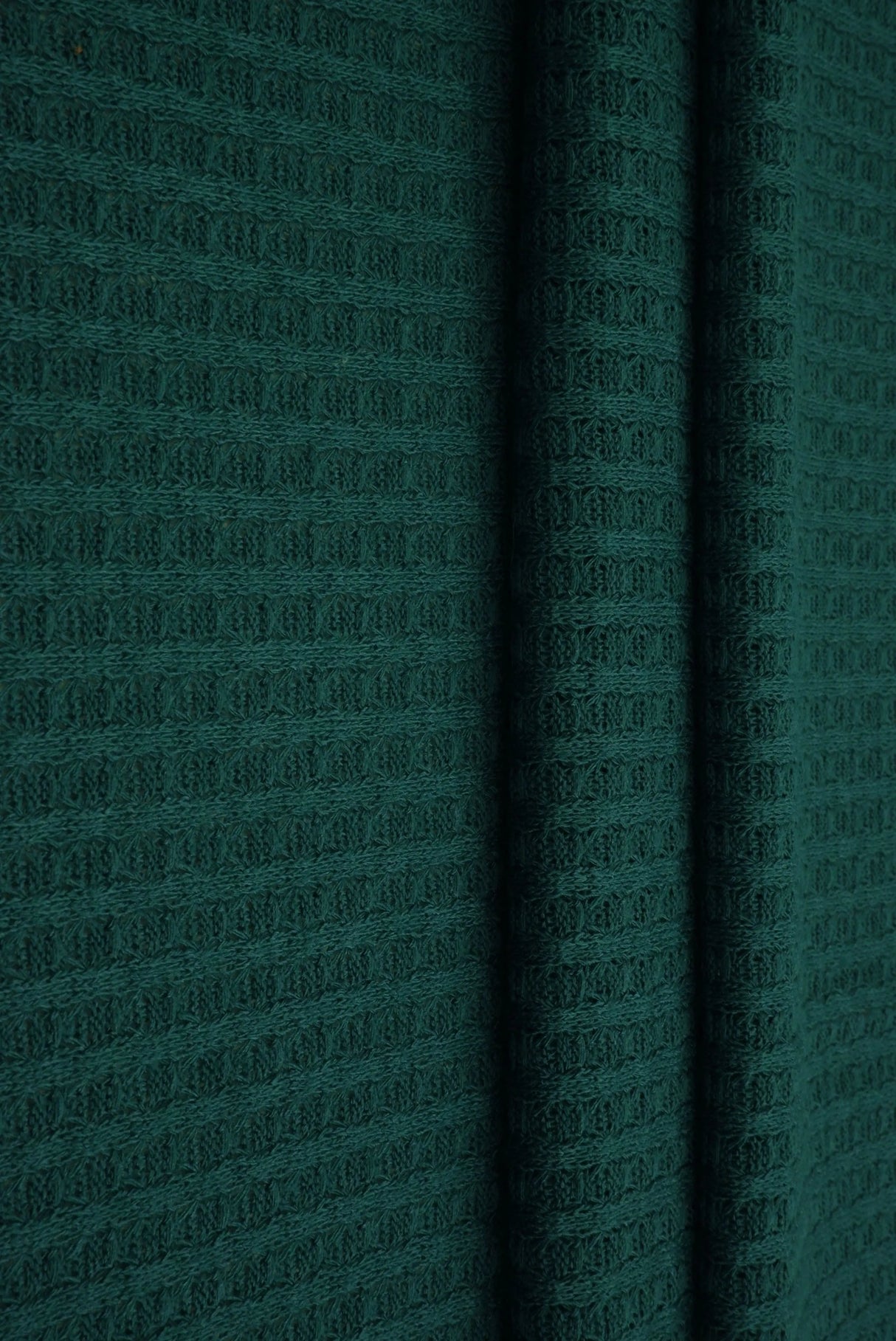 1 Yard Waffle Solid Knit Fabric, 58/60? Wide Polyester Rayon Spandex Blend