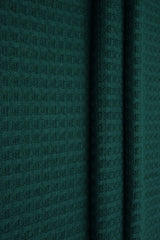 1 Yard Waffle Solid Knit Fabric, 58/60? Wide Polyester Rayon Spandex Blend