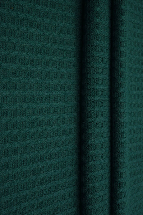 1 yarda de tela de punto sólida tipo waffle, mezcla de poliéster, rayón y spandex, 58/60'' de ancho  