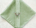10 Piece Pack Floral Damask Jacquard Polyester Napkins (240 GSM)