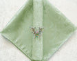 Cloth Dinner Napkin Floral Damask Jacquard Polyester 20x20 Sage Green