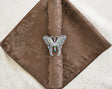 Cloth Dinner Napkin Floral Damask Jacquard Polyester 20x20 Chocolate
