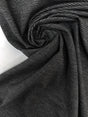Cotton Blend Knitted Checked Gray Black Fabric