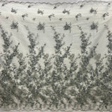 Beaded 3D Floral Lace Sage