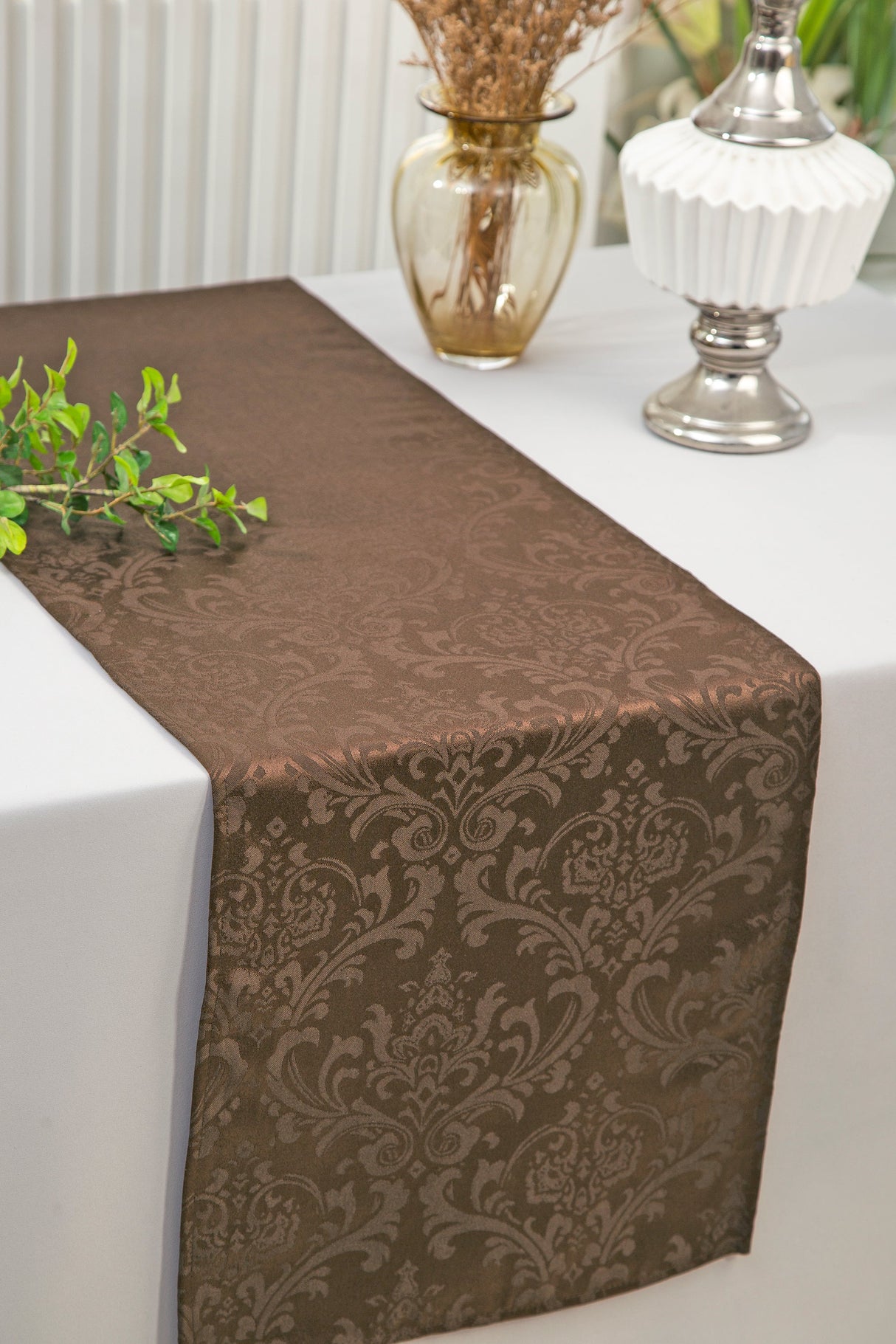 Polyester Table Runner 12x108 Chocolate