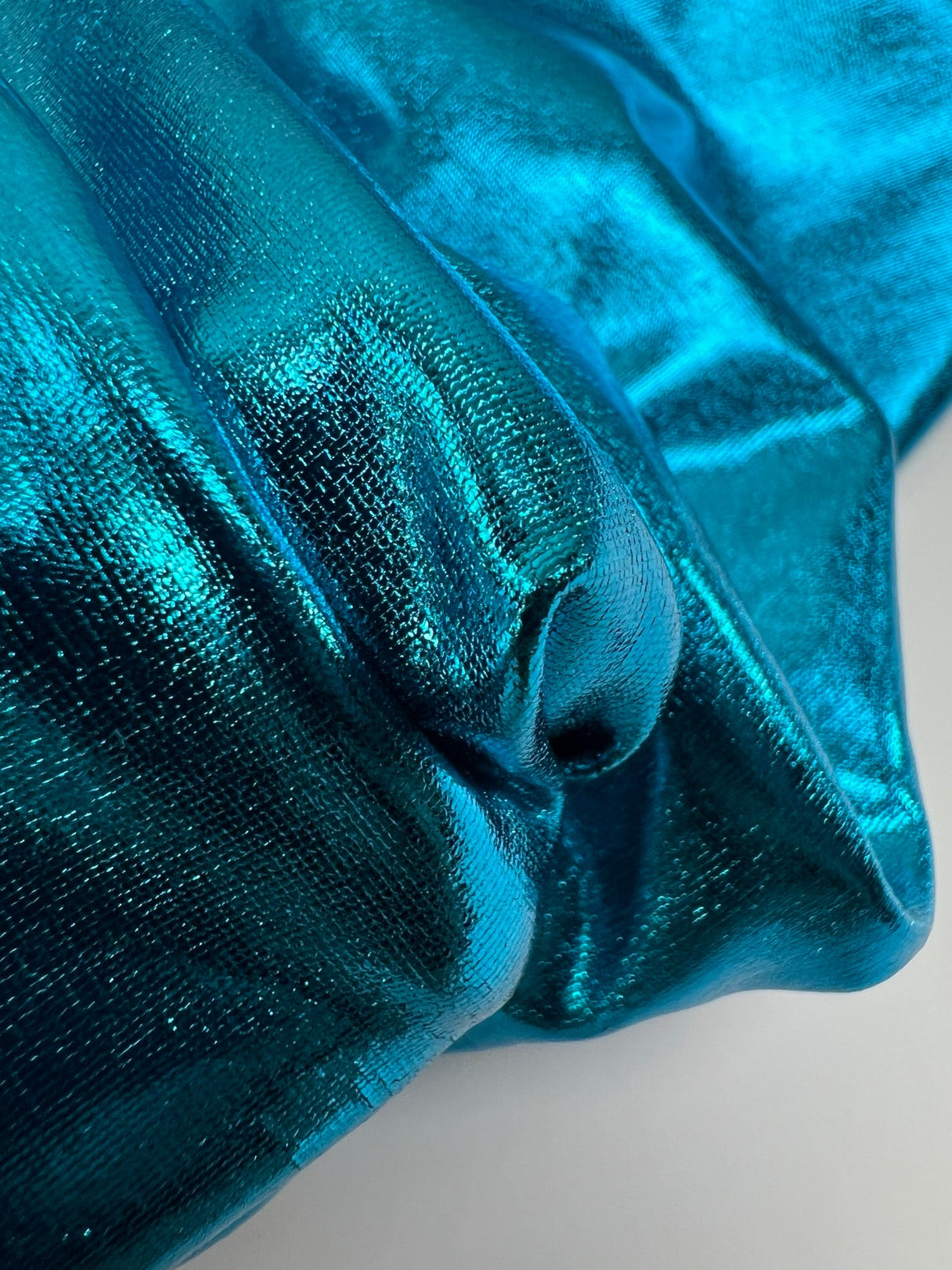 Blue Polyamide Elastane Knitted Fabric