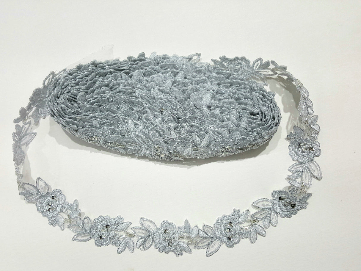 Beaded Corded Lace Trimming