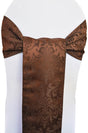 Jacquard Chair Sash Sample 7.5x108 Chocolate