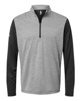 Adidas Men's Ultimate365 Heather Block Print Quarter-Zip Pullover