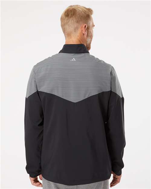 Heather Chevron Quarter-Zip Windshirt