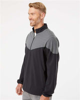 Heather Chevron Quarter-Zip Windshirt