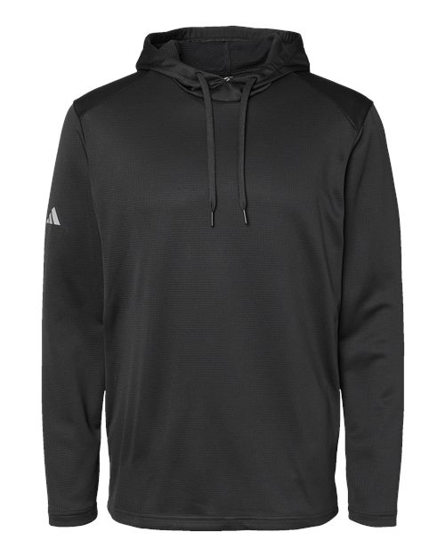 Adidas Men's Textured Mixed Media Midweight Hooded Sweatshirt