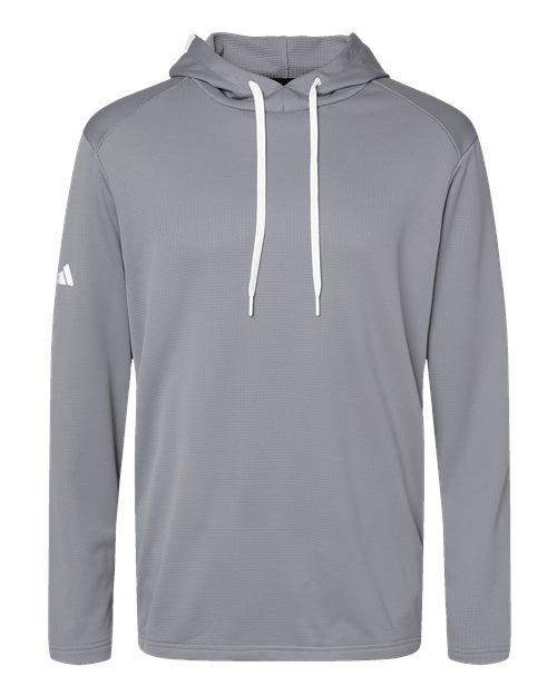 Adidas Men's Textured Mixed Media Midweight Hooded Sweatshirt
