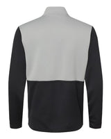 Textured Mixed Media Quarter-Zip Pullover