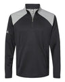 Adidas Men's Textured Mixed Media Quarter-Zip Pullover
