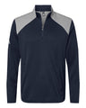 Textured Mixed Media Quarter-Zip Pullover