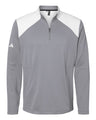 Adidas Men's Textured Mixed Media Quarter-Zip Pullover