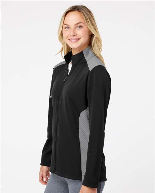 Women's Textured Mixed Media Full-Zip Jacket