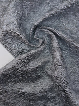 Silk Jacquard Lurex Fabric Silver