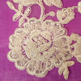 Beaded Corded Floral Lace Applique