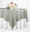 Square Floral Damask Jacquard Table Overlay 240 GSM