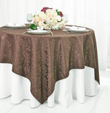 Square Polyester Table Overlay 72x72 Chocolate