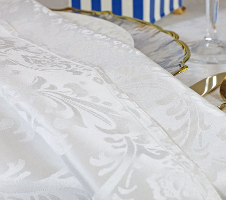 Square Polyester Table Overlay 72x72 White