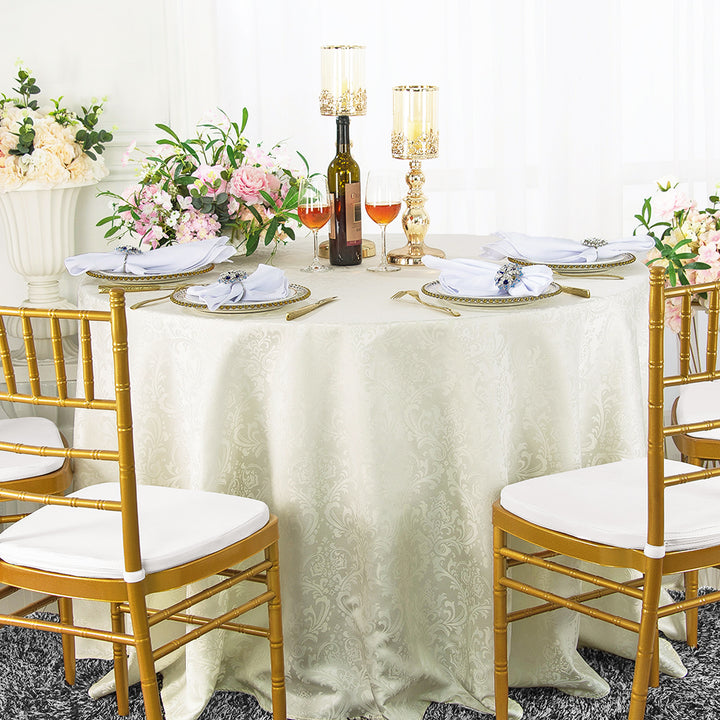 Luxury Round Floral Damask Tablecloth