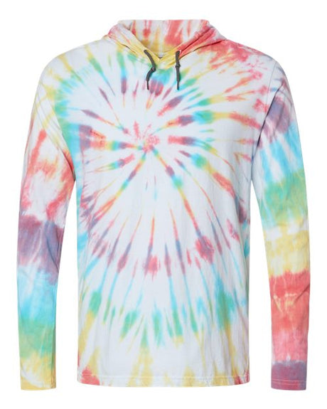 Tie-Dyed Long Sleeve Hooded T-Shirt