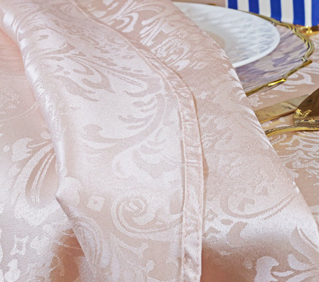 Square Polyester Table Overlay 72x72 Blush Pink
