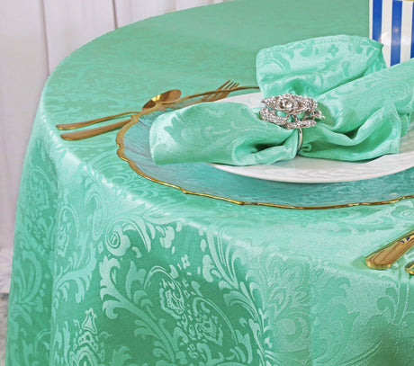Square Polyester Table Overlay 72x72 Tiff Blue/Aqua Blue