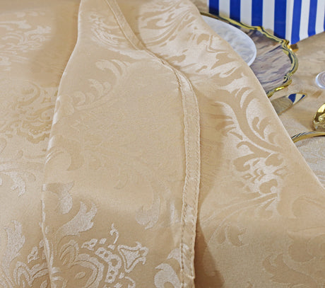 Square Polyester Table Overlay 72x72 Champagne