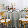 Elegant Floral Damask Round Jacquard Tablecloth