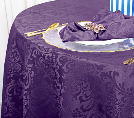 Square Polyester Table Overlay 72x72 Eggplant