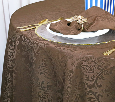 Square Polyester Table Overlay 72x72 Chocolate