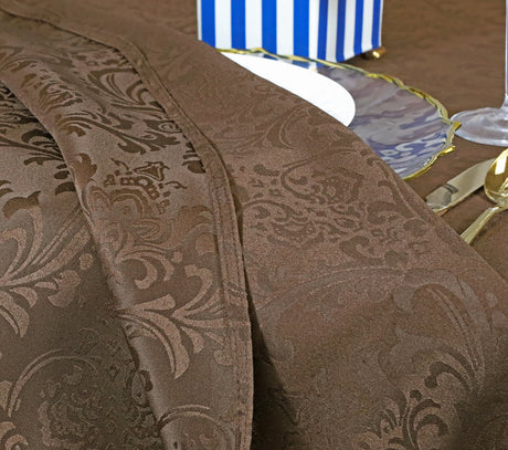 Square Polyester Table Overlay 72x72 Chocolate