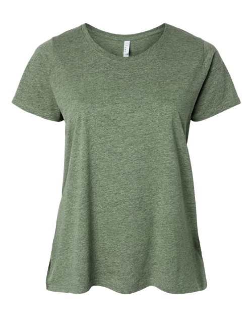 LAT Women's Curvy Collection Fine Jersey Tee