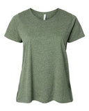 LAT Women's Curvy Collection Fine Jersey Tee