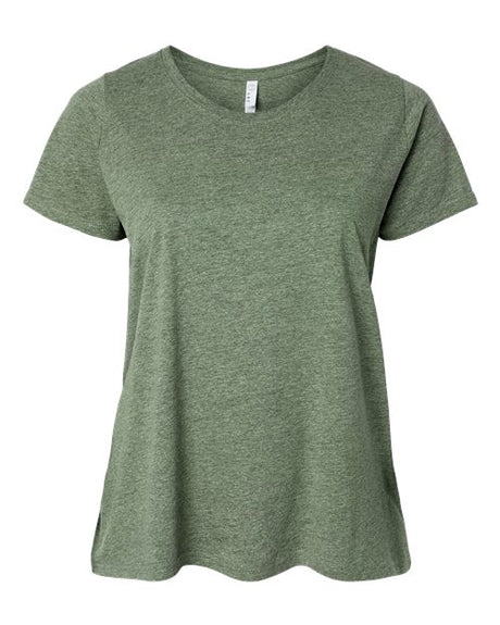 LAT Women's Curvy Collection Fine Jersey Tee