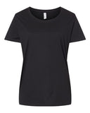 LAT Women's Curvy Collection Fine Jersey Tee