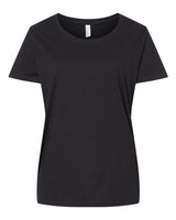 LAT Women's Curvy Collection Fine Jersey Tee